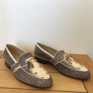 The Executive Women's Snakeskin Leather Loafers with Tassels